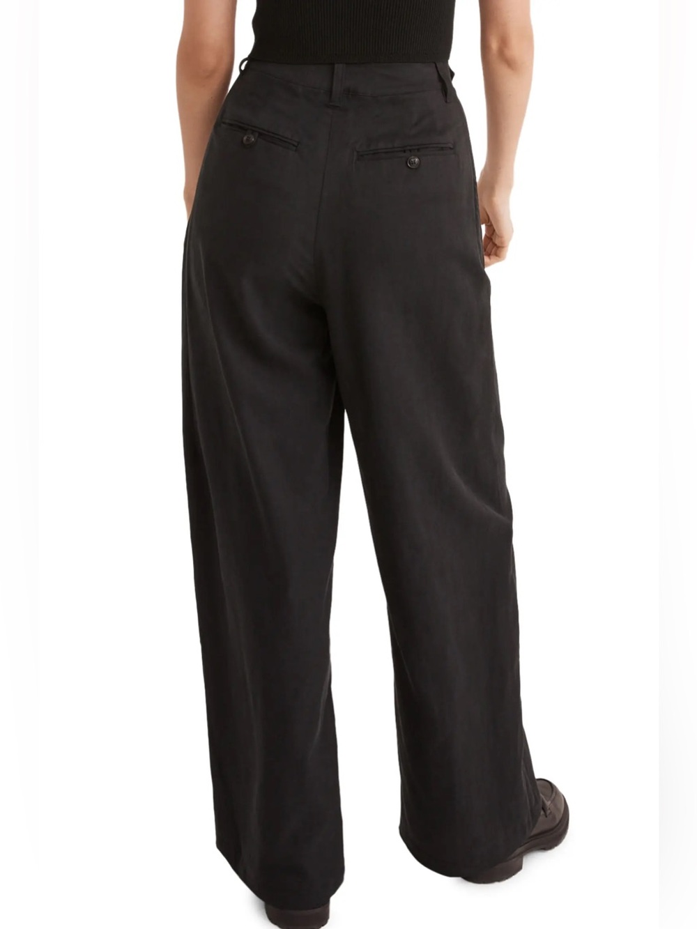 Madewell Harlow Wide Leg Pants Black Size 6 NWT - Picture 4 of 15
